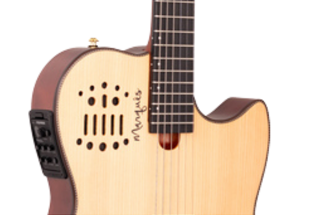Violão Eletroacústico Marquês VN-162NSEQ NS Nylon Super Flat Natural Fosco Maciço