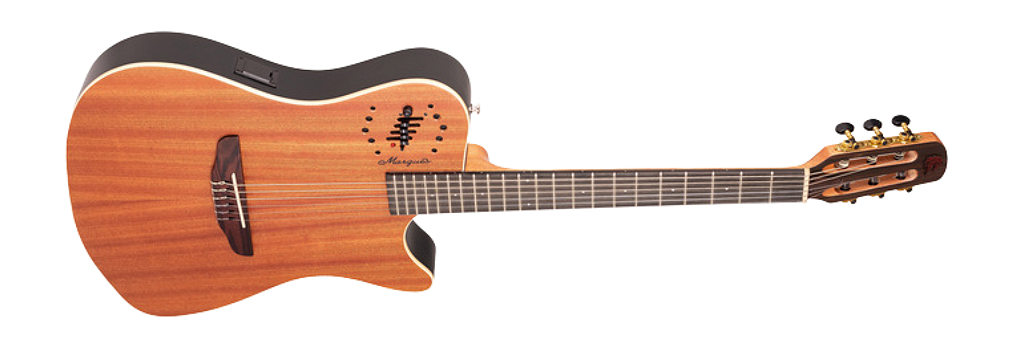 Violão Eletroacústico Marquês VN-12MGSEQ Nylon Clássico Cutaway Mogno Fosco