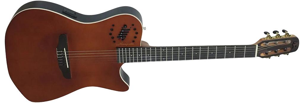Violão Eletroacústico Marquês VN-12MGBEQ Nylon Clássico Cutaway Mogno Brilhante