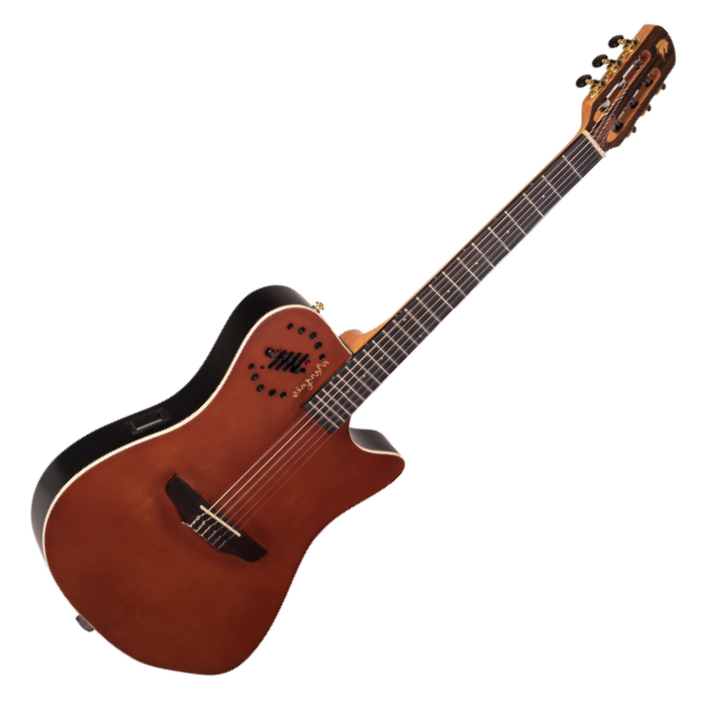 Violão Eletroacústico Marquês VN-12CTSEQ Nylon Clássico Cutaway Cedro Fosco