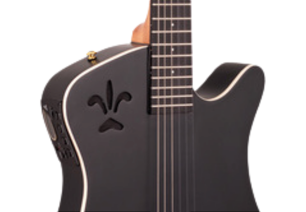 Violão Eletroacústico Marquês VN-10BKSEQ Super Flat Preto Fosco Captação Híbrida Piezo e Mic