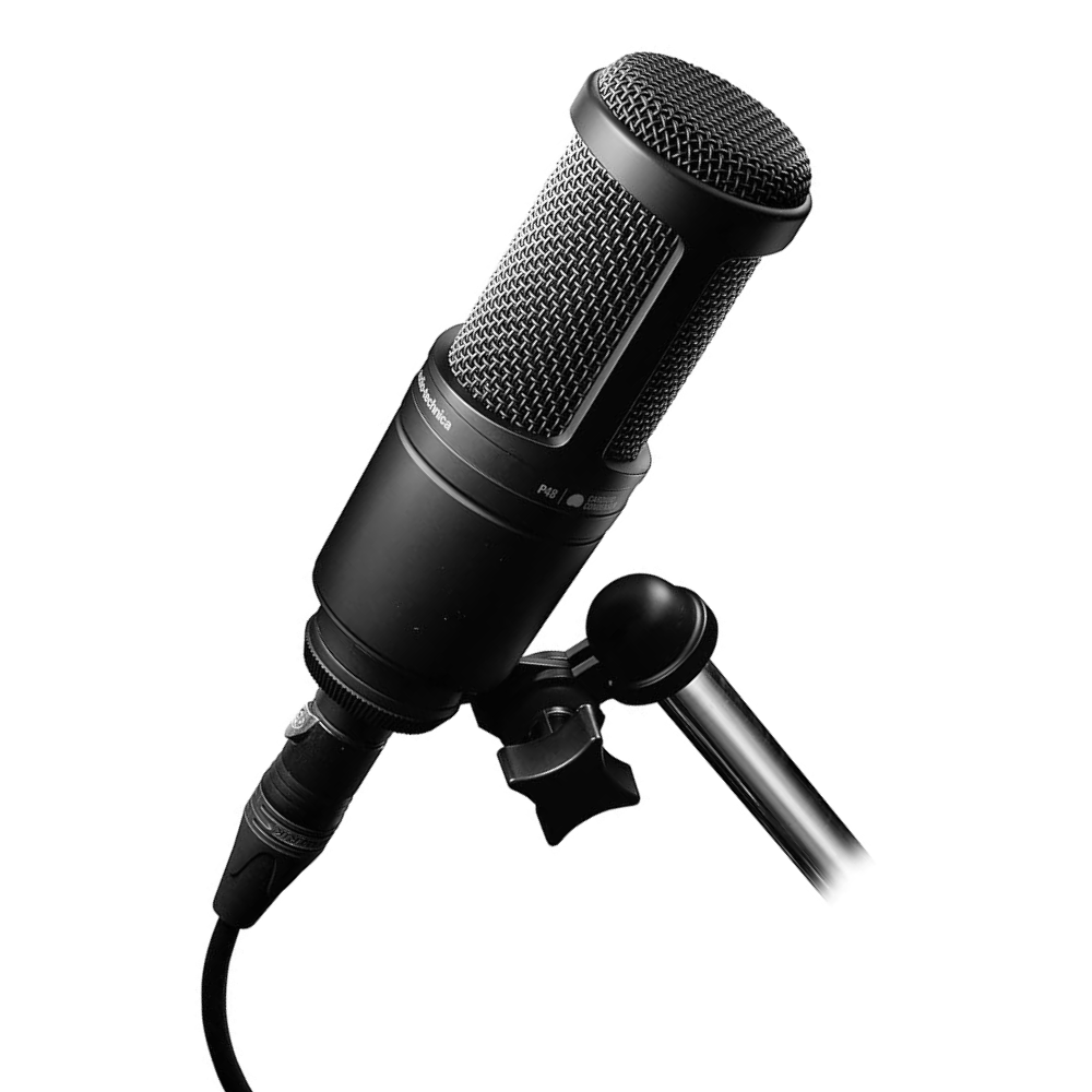 Microfone Audio-Technica AT2020 Condensador Cardioide para Estudio