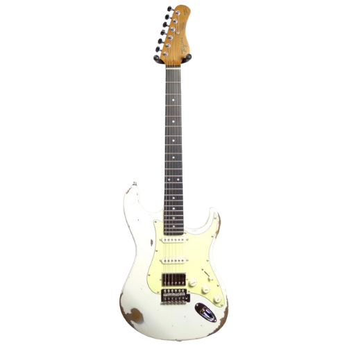 Guitarra Tagima TGA-580 AOW Antique Olympic White com Captadores HSS e Acabamento Relic