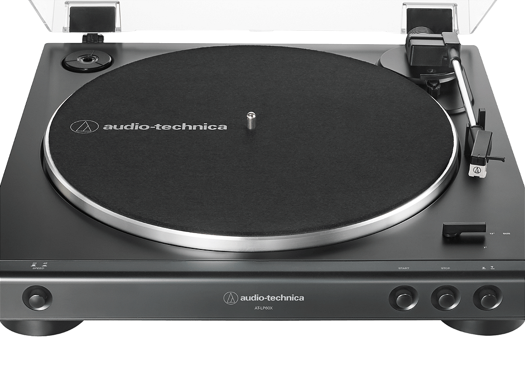 Toca-Discos Audio-Technica AT-LP60X-BK-C Automatico Belt-Drive com