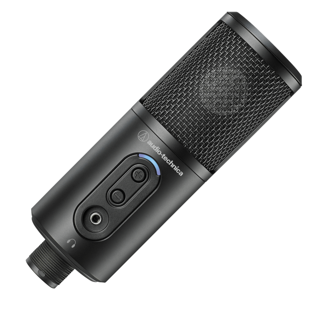 Microfone Audio-Technica ATR2500x-USB Condensador Cardioide para Estudio Gravacao e Streaming