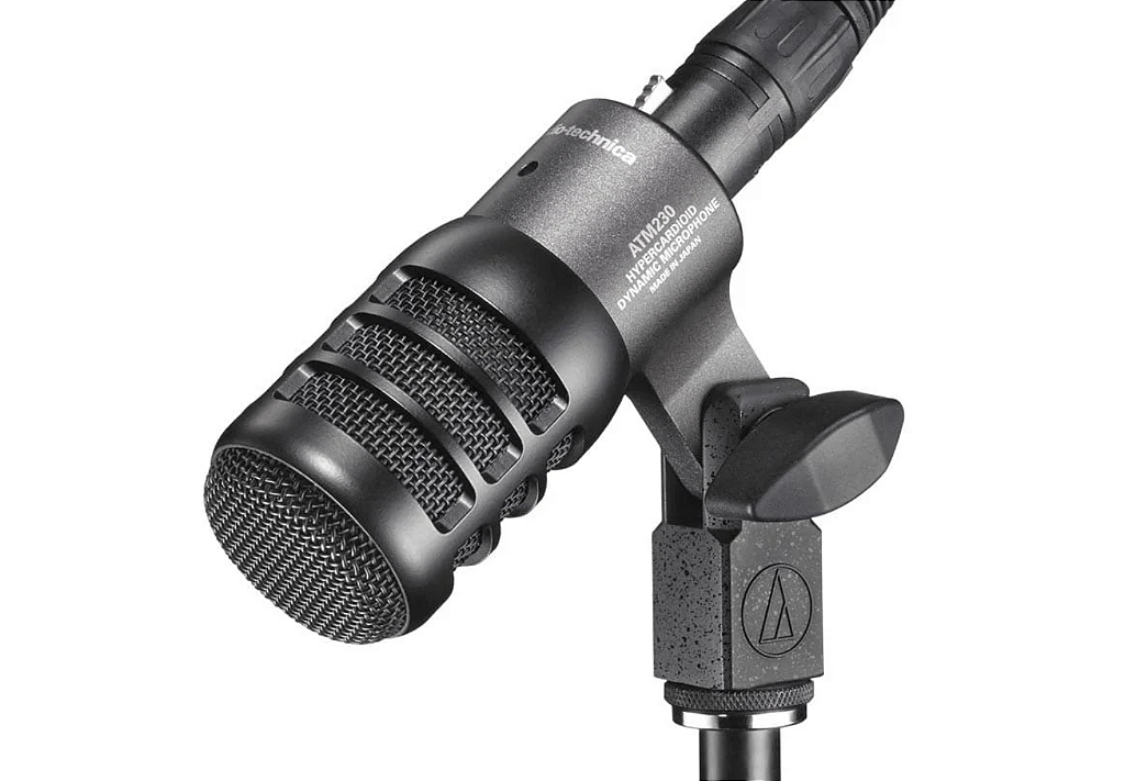 Microfone Audio-Technica ATM230 Dinâmico Hypercardioid para Instrumentos - Captação Profissional com Isolamento Superior