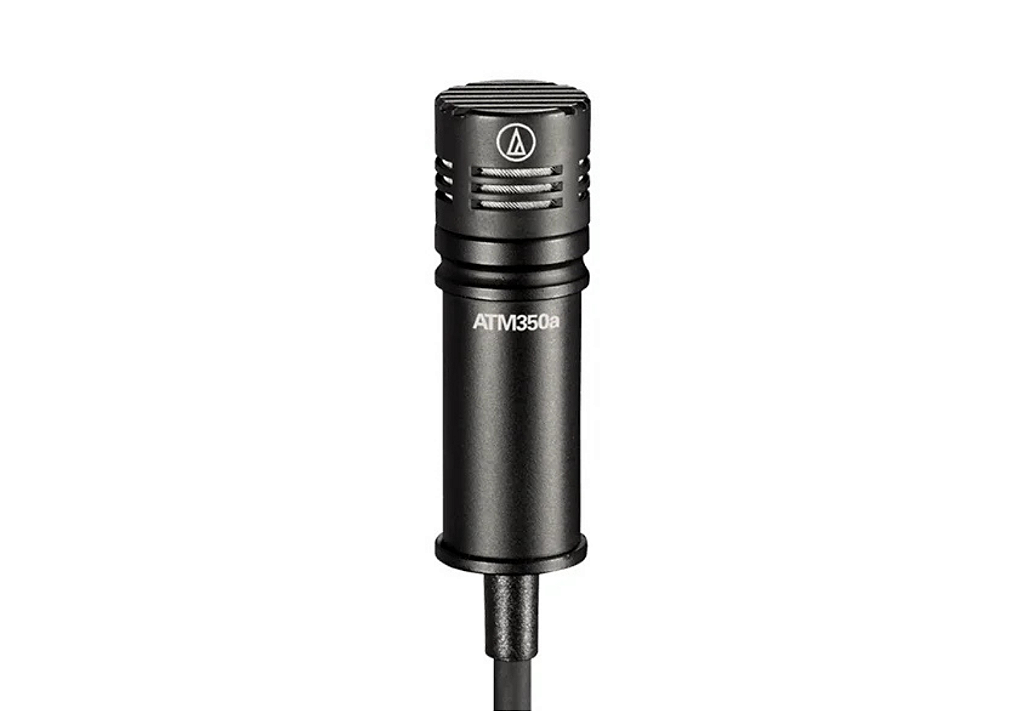 Microfone Audio-Technica ATM350U Condensador Cardioide UniMount para Instrumentos - Sistema Completo de Captação Profissional