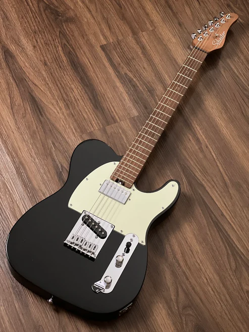 Guitarra Schecter Nick Johnston PT See-Thru Black com Captadores Antiquity II e Ponte Hipshot Hardtail 1733