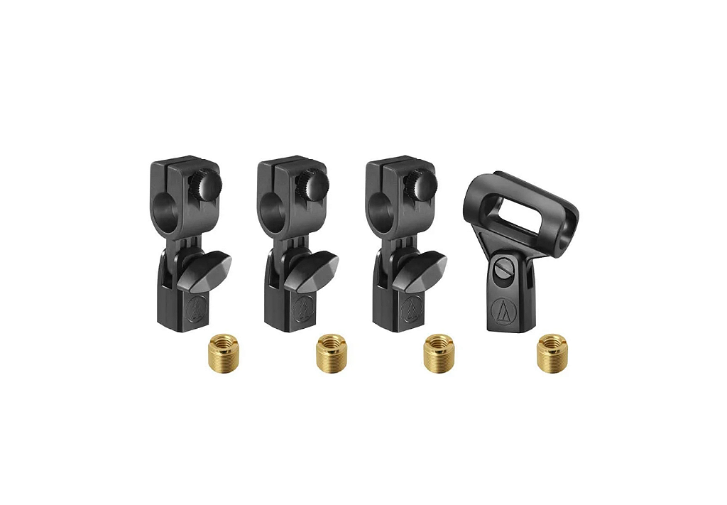 Kit de Microfones para Bateria Audio-Technica ATM-DRUM4 - Pack Profissional com 4 Mics para Kick, Snare e Overheads - Série Artist