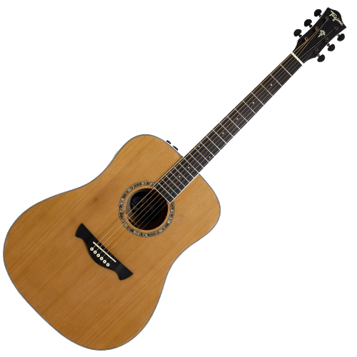 Violão Eletroacústico Tagima TLM-100 NT Natural Folk Non-Cutaway Aço com Tampo Red Cedar e Bag