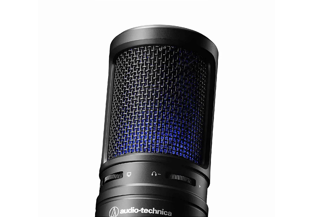 Microfone Condensador USB Audio-Technica AT2020USB-XP Kit Podcast com Headphones ATH-M40x
