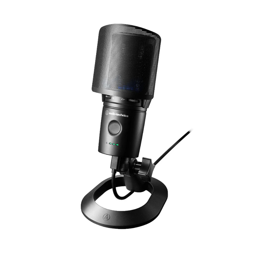 Microfone Condensador USB Audio-Technica AT2020USB-XP Kit Podcast com Headphones ATH-M40x