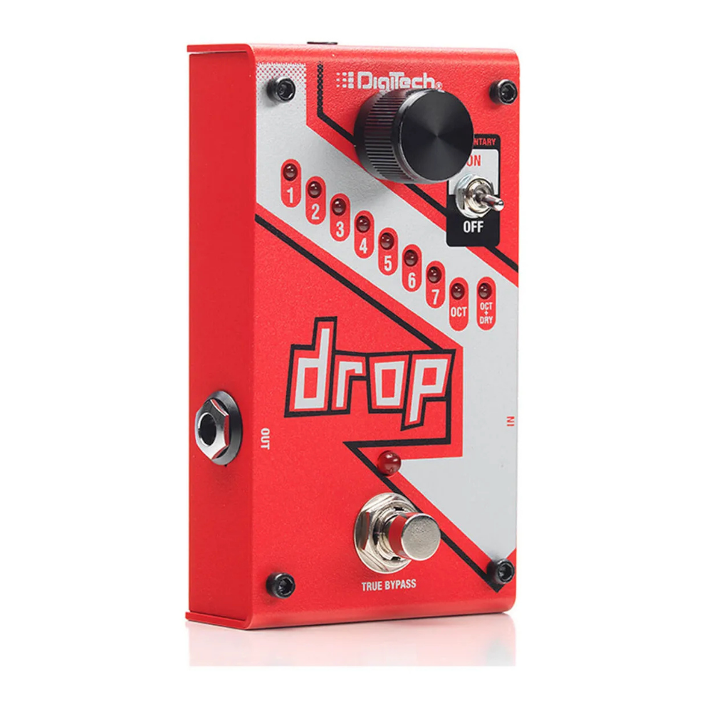 Pedal Digitech Drop V para Guitarra e Baixo - Pitch Shifter de Oitava com Modo Polifônico