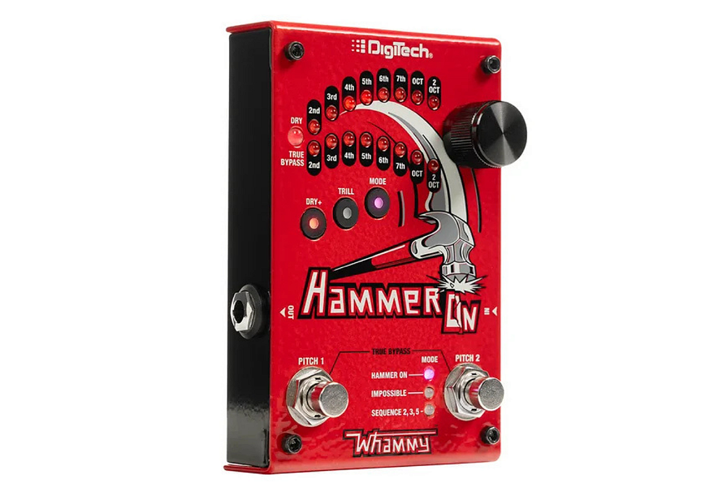Pedal de Pitch Shift Digitech HammerOn V-04 para Guitarra - Hammer-On Instantâneo com 7 Modos e Trill