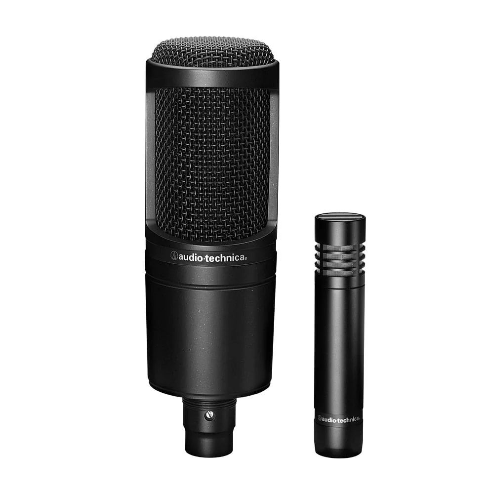 Kit Microfone Audio-Technica AT2041SP Estúdio com AT2020 Large Diaphragm e AT2021 Small Diaphragm - Cardióide para Vocais e Instrumentos