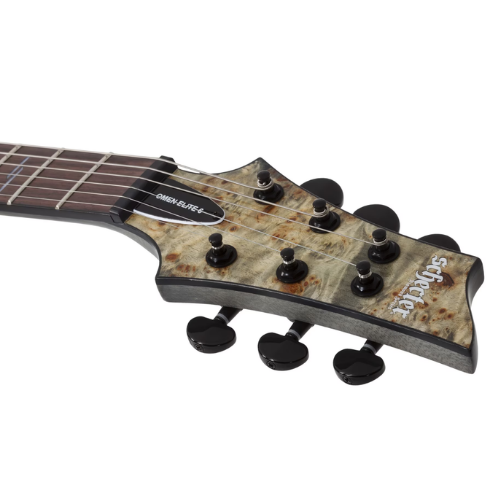Guitarra Schecter Omen Elite-6 Charcoal com Captadores Diamond Heretic HH e Ponte Hardtail String-Thru 2451