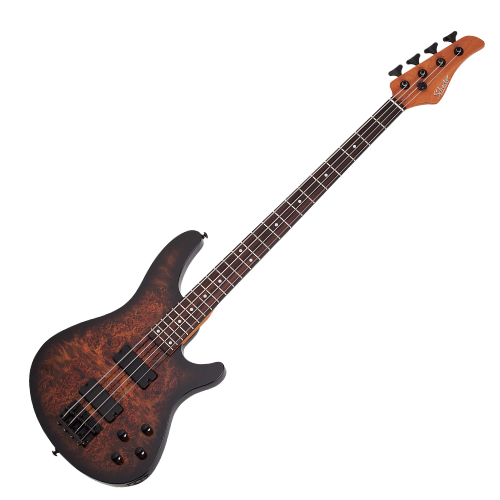 Contrabaixo Schecter CV-4 Tobacco Burl com Captadores Schecter Diamond J-Bucker e Ponte Schecter Custom String-Thru 3970