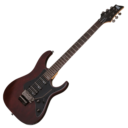 Guitarra Schecter Banshee-6 FR SGR WSN Walnut Satin com Captadores Schecter Diamond Plus HH e Ponte Floyd Rose Special 3857