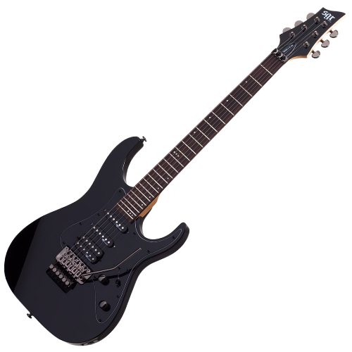 Guitarra Schecter Banshee-6 FR SGR BLK Gloss Black com Captadores Schecter Diamond Plus HH e Ponte Floyd Rose Special 3856