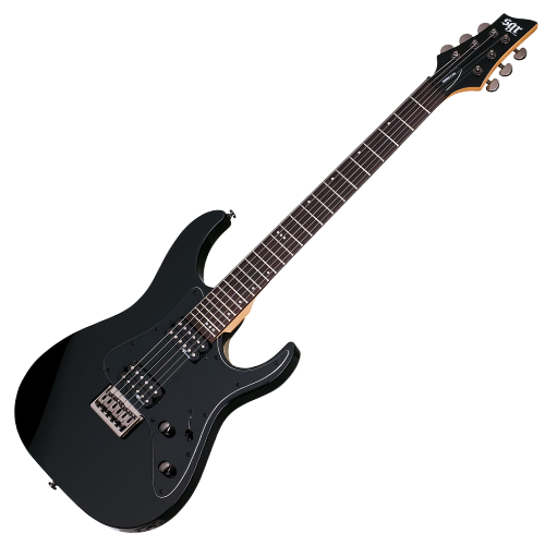 Guitarra Schecter Banshee-6 SGR BLK Gloss Black com Captadores Schecter Diamond Plus HH e Ponte Tune-O-Matic 3851