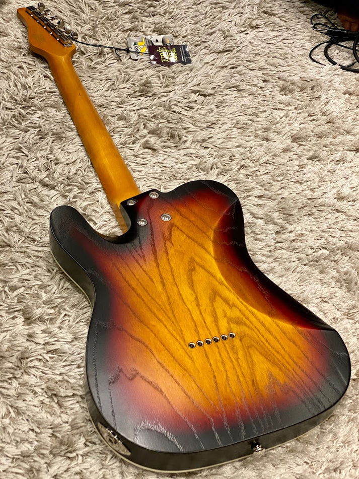 Guitarra Schecter PT Special 3TSBP 3-Tone Sunburst Pearl com Captadores Schecter Diamond VT-1 e V-90 e Ponte PT-H String-Thru 665