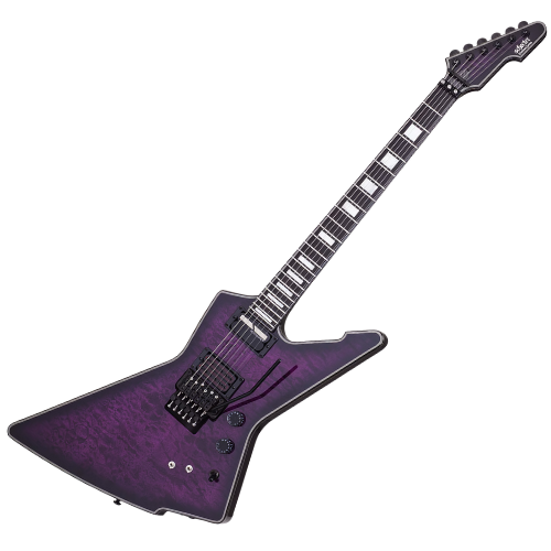 Guitarra Schecter E-1 FR S Special Edition TPB Trans Purple Burst com Captadores Sustainiac e EMG 81 e Ponte Floyd Rose Special 3071