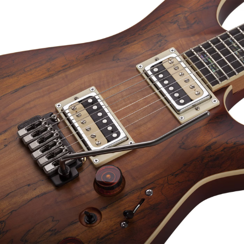 Guitarra Schecter C-1 Exotic SM Spalted Maple com Captadores Schecter USA Pasadena Plus e Pasadena Classic e Ponte TonePros Tune-O-Matic 3338