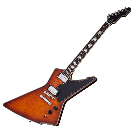 Guitarra Schecter E-1 Custom Vintage Sunburst com Captadores Schecter USA Pasadena e Pasadena Plus e Ponte Tune-O-Matic String-Thru 3105