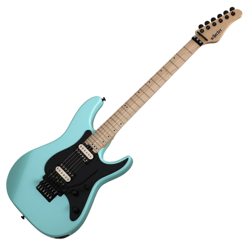Guitarra Schecter Sun Valley Super Shredder FR SFG Sea Foam Green com Captadores Schecter Diamond Plus HH e Ponte TonePros Locking Tune-O-Matic 1280