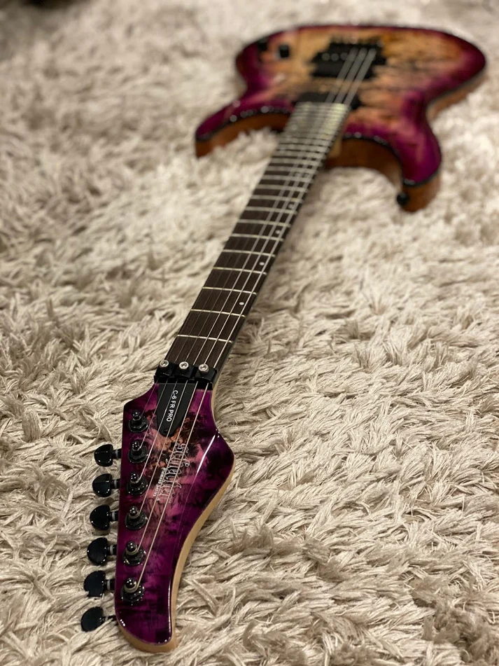 Guitarra Schecter C-6 Pro FR ARB Aurora Burst com Captadores Schecter Diamond Decimator HH e Ponte Floyd Rose 1000 Series 3633