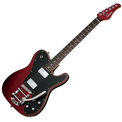 Guitarra Schecter PT Fastback II B MRED Metallic Red com Captadores Schecter Diamond SuperRock HH e Ponte Bigsby B-50 2211