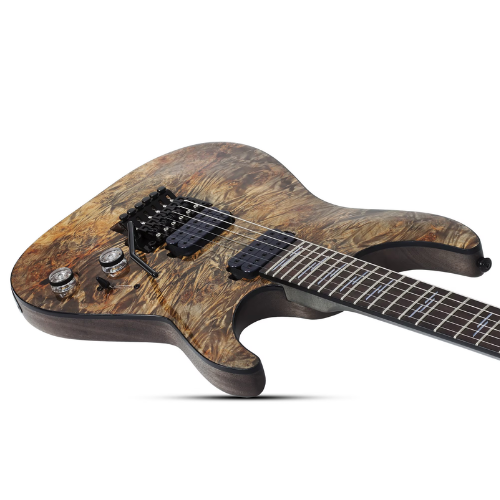 Guitarra Schecter Omen Elite-6 FR CH Charcoal com Captadores Schecter Diamond Heretic HH e Ponte Floyd Rose Special 2454