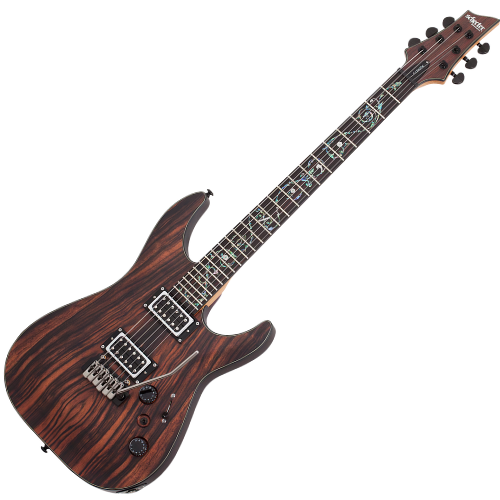 Guitarra Schecter C-1 Exotic Ebony NT Natural Satin com Captadores Schecter Diamond 78 HH e Ponte Schecter Diamond Hardtail String-Thru 3337