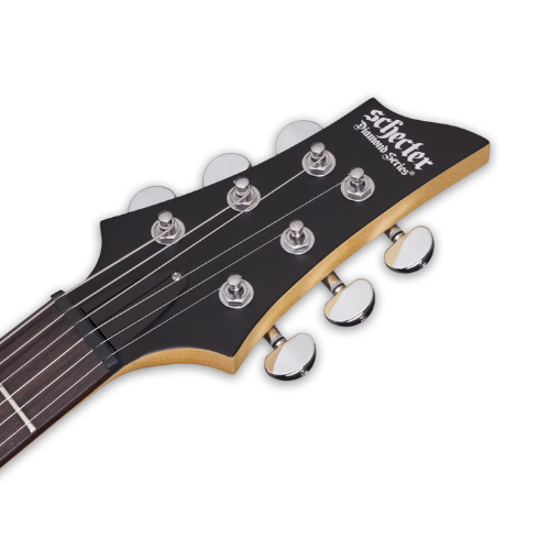 Guitarra Schecter C-6 Deluxe LH SBK Satin Black com Captadores Schecter Diamond Plus HH e Ponte Tune-O-Matic Thru-Body 433