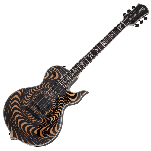 Guitarra Schecter Wylde Audio Odin Grail Psychic Bullseye Rawtop com Captadores EMG 81/85 e Ponte TonePros 4542
