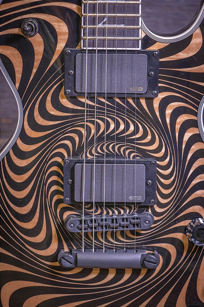 Guitarra Schecter Wylde Audio Odin Grail Psychic Bullseye Rawtop com Captadores EMG 81/85 e Ponte TonePros 4542