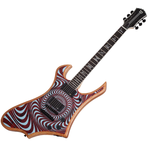 Guitarra Schecter Wylde Audio Odin Grail Cocobolo Psychic Bullseye com Captadores EMG 81/85 e Ponte TonePros 4576