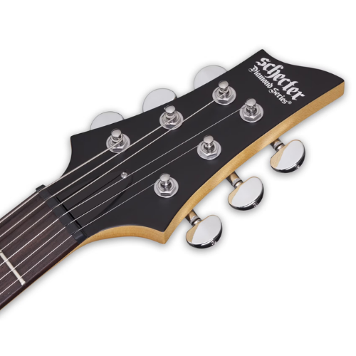 Guitarra Schecter C-6 Deluxe SB Satin Black com Captadores Schecter Diamond Plus HH e Ponte Tune-O-Matic 430