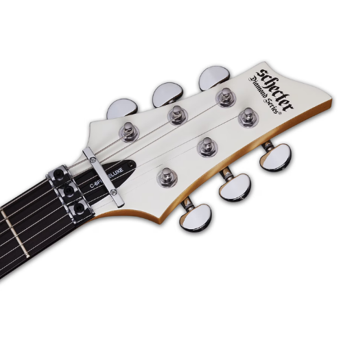Guitarra Schecter C-6 FR Deluxe SWHT Satin White com Captadores Schecter Diamond Plus HH e Ponte Floyd Rose Special 435