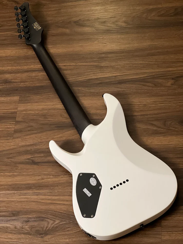 Guitarra Schecter Reaper-6 Custom GW Gloss White com Captadores Schecter USA Pasadena HSS e Ponte Floyd Rose 1500 2178