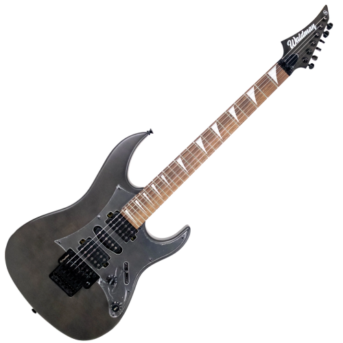 Guitarra Waldman WIG450X TBKS Transparent Black Satin com Captadores HSH e Ponte Floyd Rose