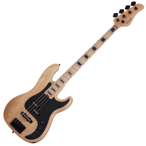 Contrabaixo Elétrico Schecter Justin Beck V Ani Gloss Natural com Captadores Schecter USA MonsterTone J/P e Ponte Schecter Custom 2664