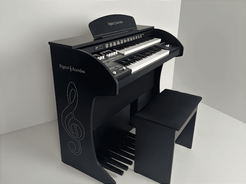 Órgão Digital Acordes Premium Preto Fosco com Teclados Waterfall e 100 Timbres GM