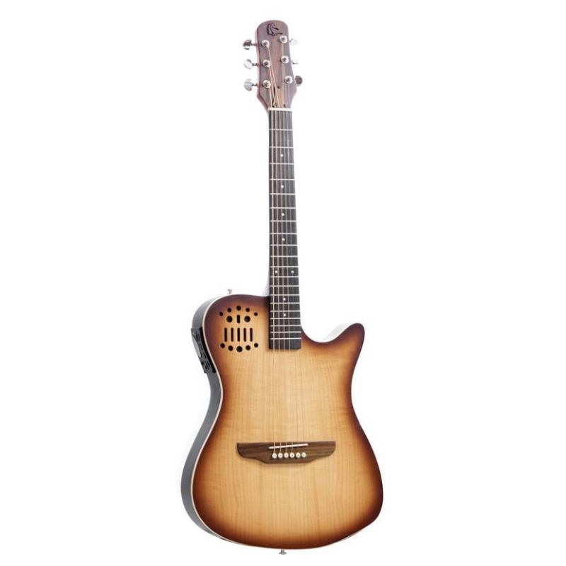 Violão Eletroacústico Marquês VA-144NBEQ Flat Travel Baby Natural Sombra Aço com MET-A08