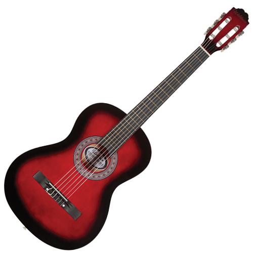 Violão Acústico Waldman Popstar PP-1 Red Sunburst com Cordas de Nylon e Tarrachas Cromadas