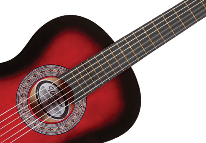 Violão Acústico Waldman Popstar PP-1 Red Sunburst com Cordas de Nylon e Tarrachas Cromadas