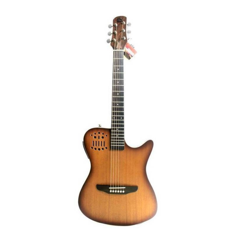 Violão Eletroacústico Marquês VA144 MGB EQ Flat Travel Baby Mahogany Sombra Aço com MET-A08