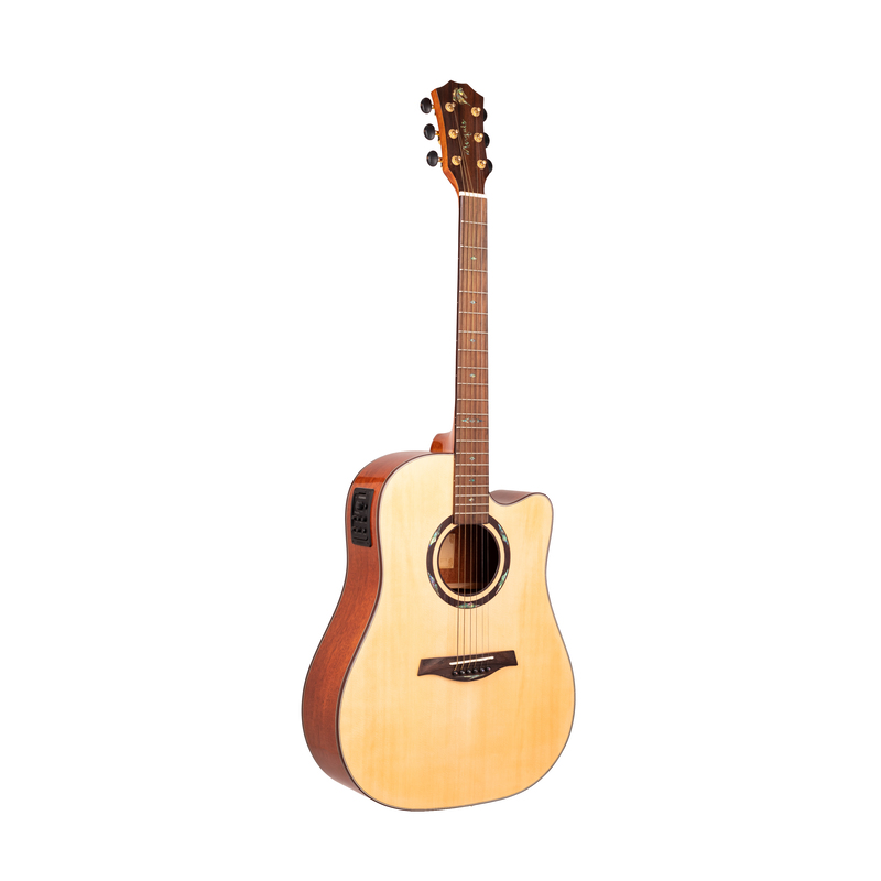 Violão Eletroacústico Marquês VA174 NT EQ Folk Cutaway Natural Brilho Aço com Fishman Presys+