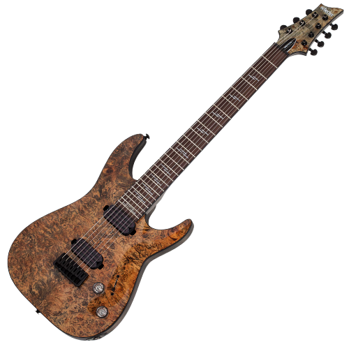 Guitarra Schecter Omen Elite-7 CRL Charcoal com Captadores Schecter Diamond Heretic e Ponte Hardtail w/ String Thru Body 2457