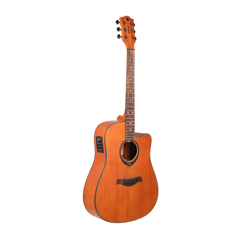Violão Eletroacústico Marquês VA198 MG EQ Folk Cutaway Mahogany Brilho Aço com Fishman Presys+